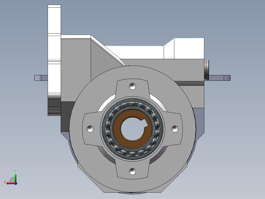 蜗轮蜗杆减速机后视图