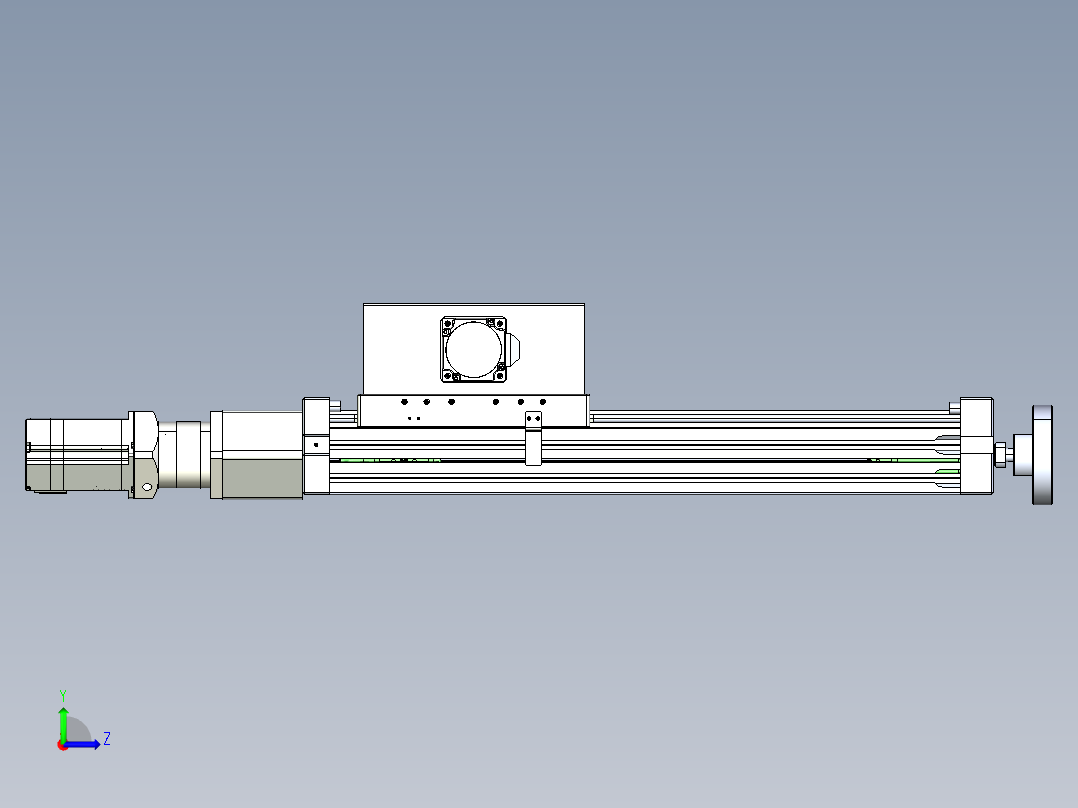 威洛博直线电机模组EB6ZR-L140-S300-LZ575K-Z575K-MS3左视图