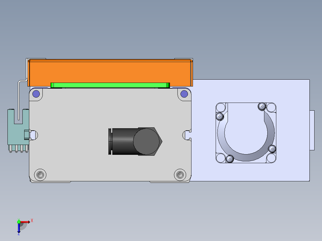 MCH丝杆全封闭MCH10-BR-100W俯视图