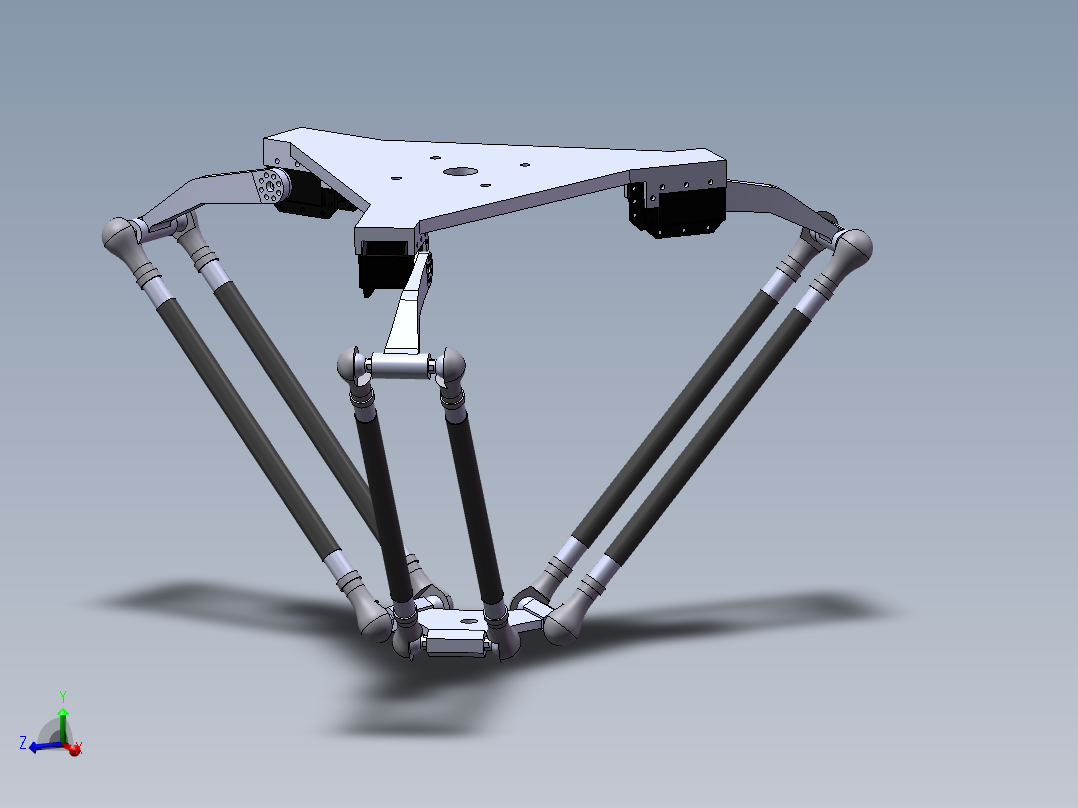 并联机械手结构设计SW三维图