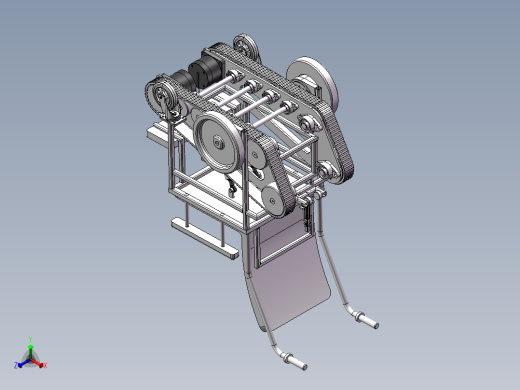 履带式轮椅正等轴测缩略图