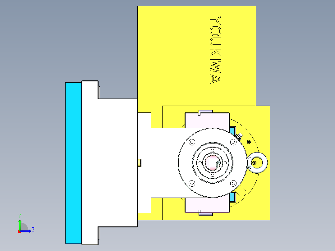 X3-笔记本CNC工装夹具三维模型CNC3-0729左视图