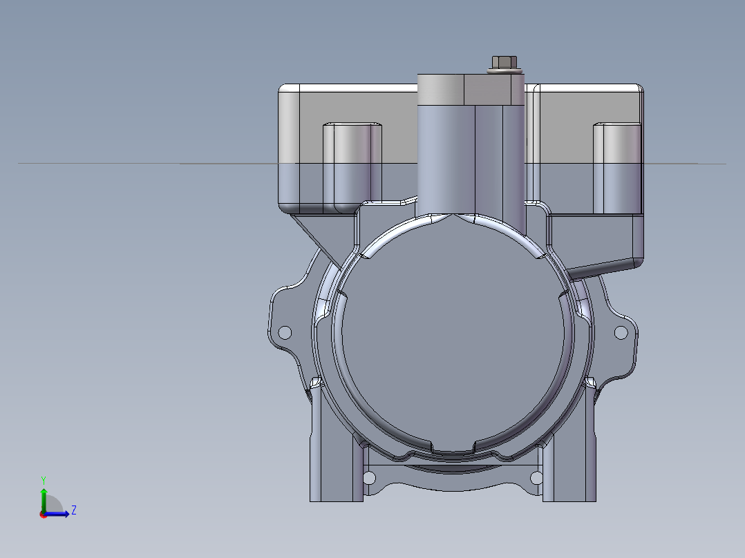 小型涡旋压缩泵左视图