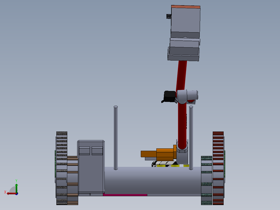 I Robot履带车机器人sw20可编辑后视图