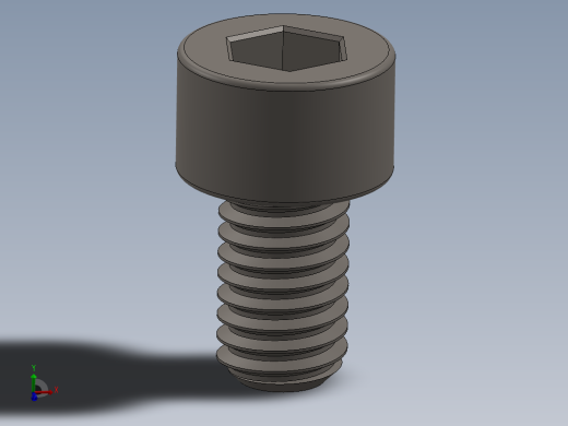 Screw_DIN_912_M6x10F_A2.SLDPRT公制内六角螺钉