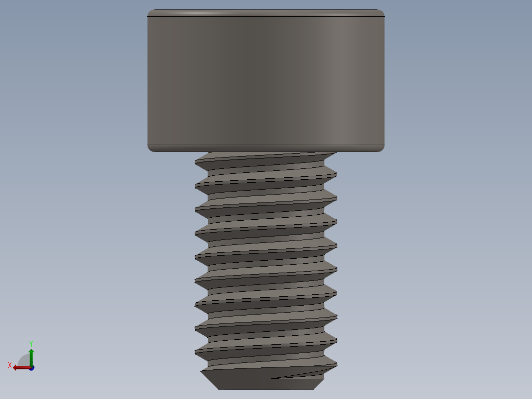 Screw_DIN_912_M6x10F_A2.SLDPRT公制内六角螺钉后视图