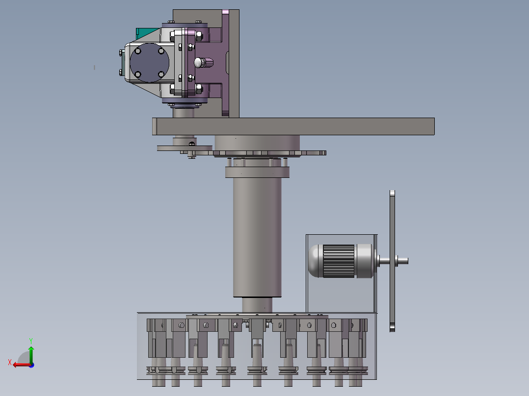 FZ15S五轴加工中心的自动换刀装置设计后视图