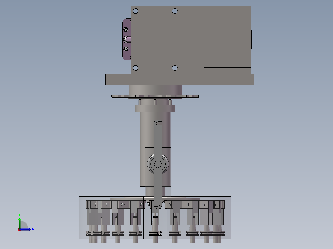 FZ15S五轴加工中心的自动换刀装置设计左视图