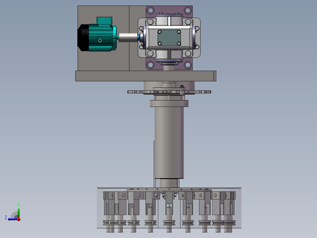 FZ15S五轴加工中心的自动换刀装置设计右视图