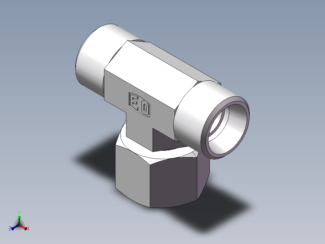BC+BD 三通组合接头、BC-18正等轴测图