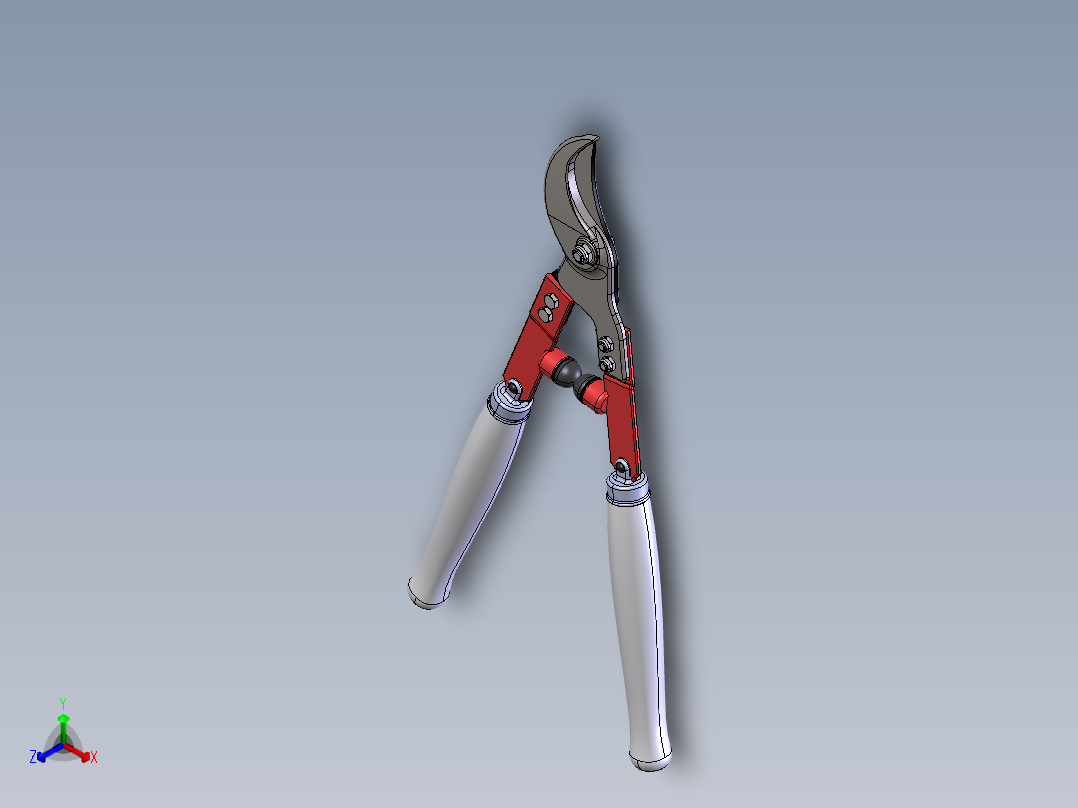 花园园艺剪刀正等轴测图