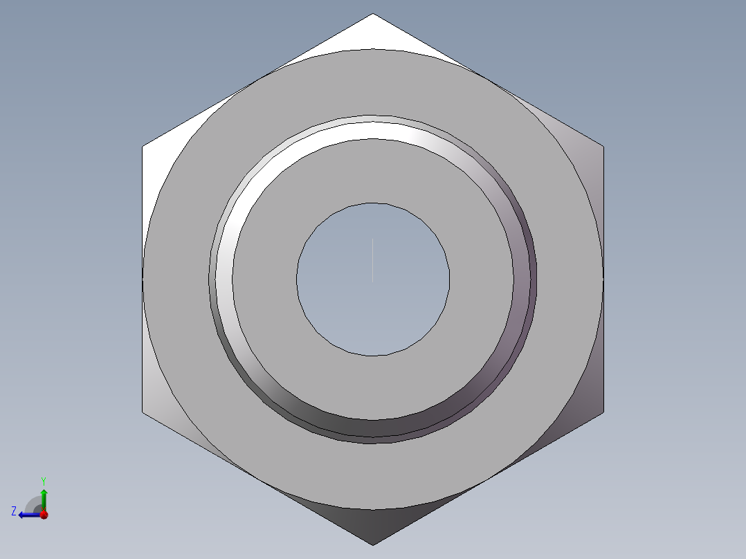 英制锥管螺纹直接头、1DT-22-06SP右视图