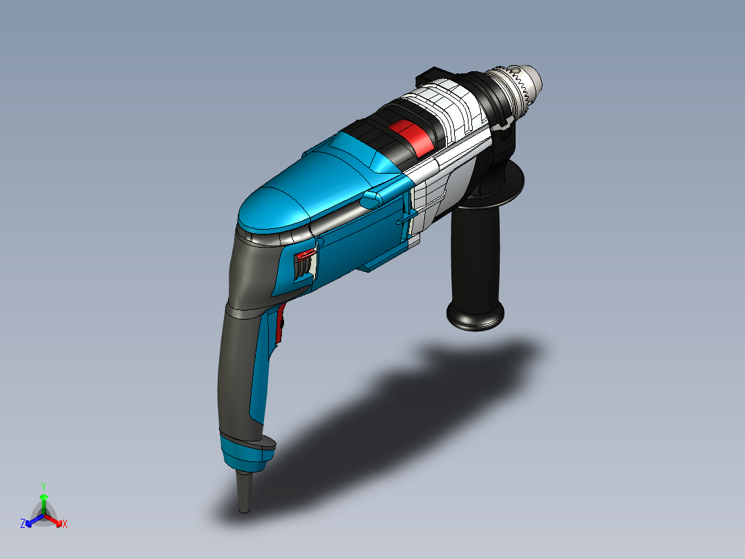 电钻(3)正等轴测图