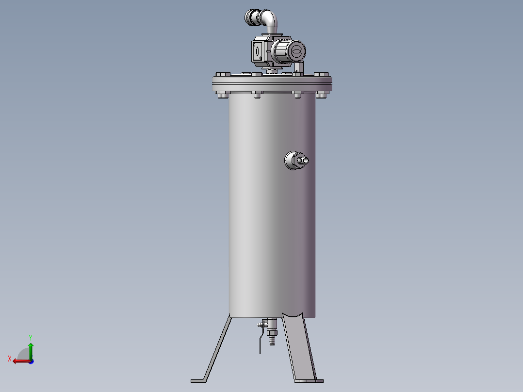 压力容积、吸气式槽罐后视图