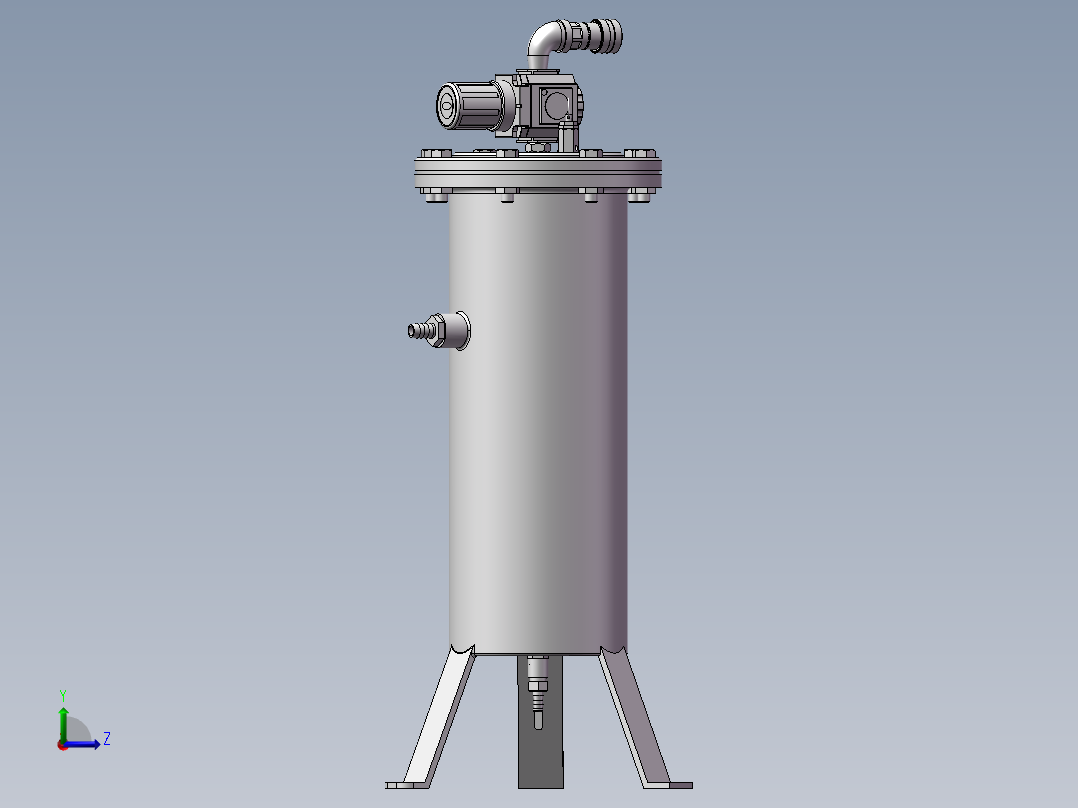 压力容积、吸气式槽罐左视图