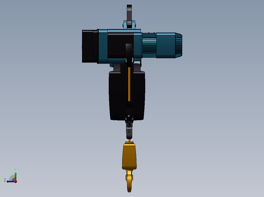 葫芦、电葫芦右视图