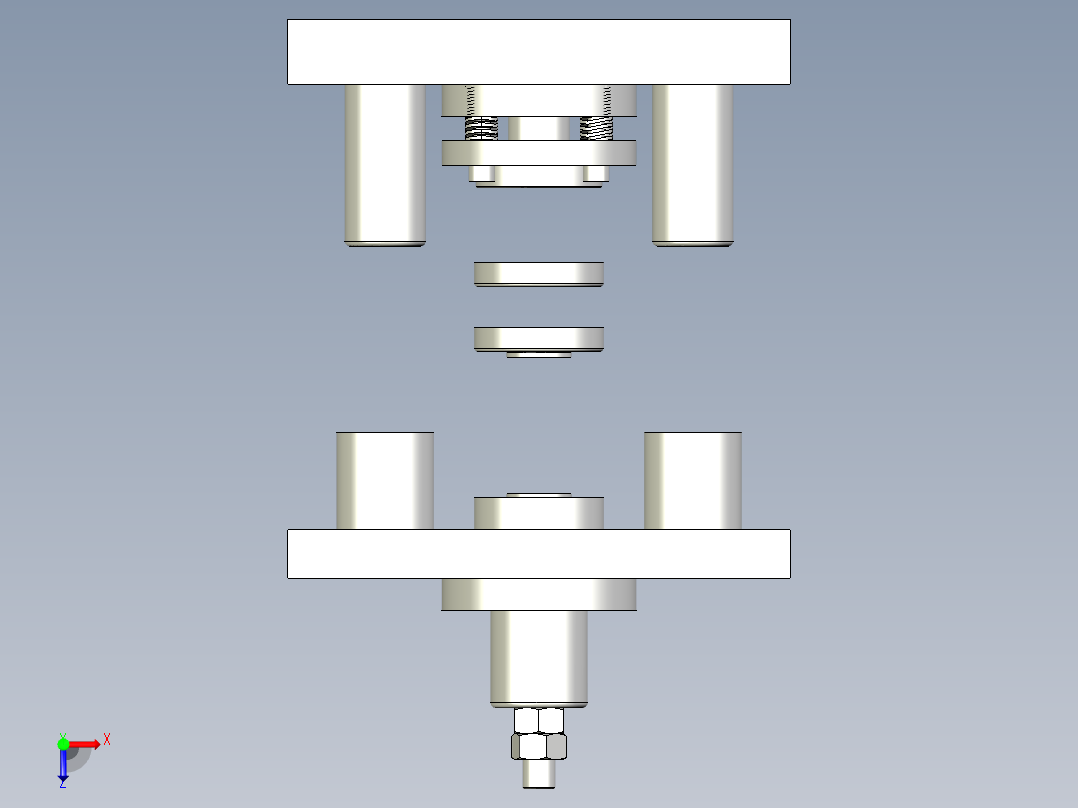 圆孔翻边模俯视图