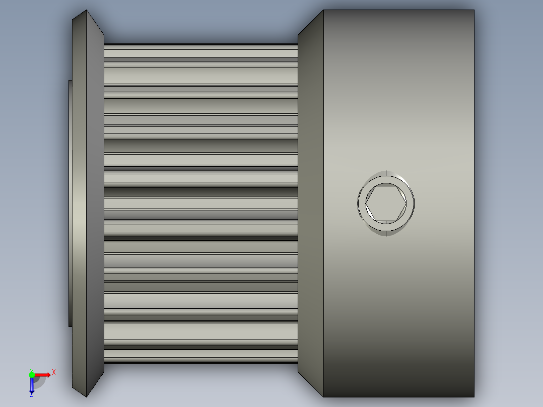 同步轮 HTPA20S3M100-K-P6俯视图