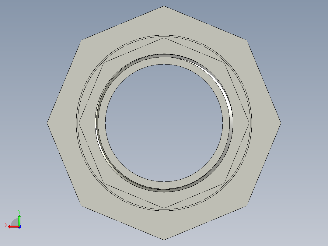 螺纹管活接-等径内外丝直通 DN40后视图
