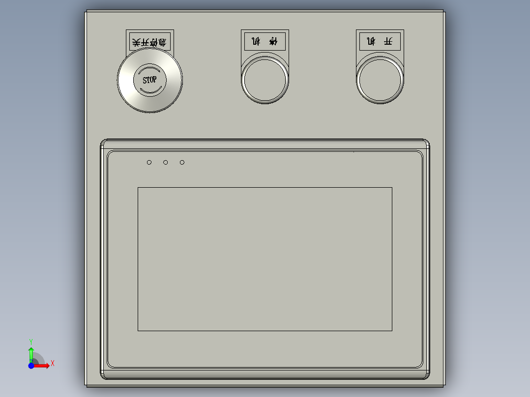 触摸屏装配体前视图