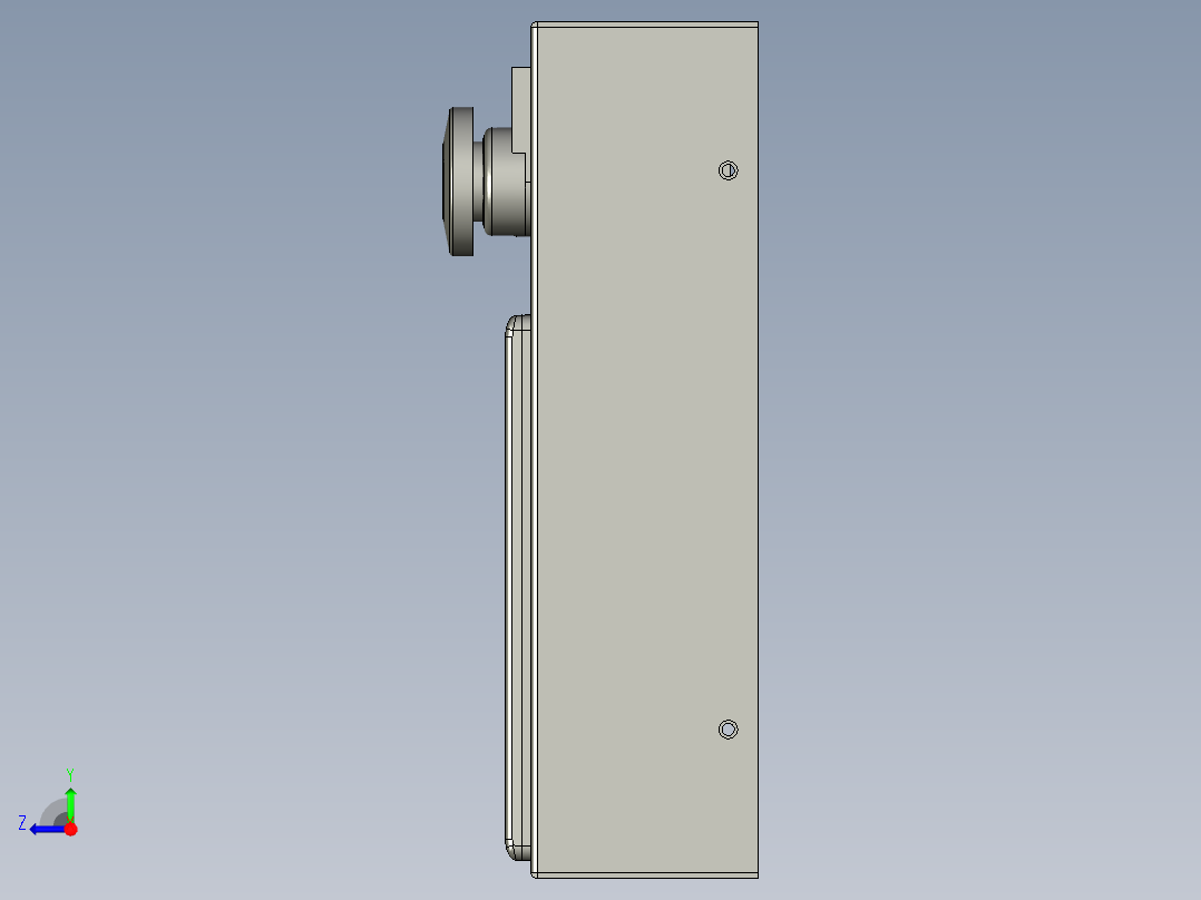 触摸屏装配体右视图