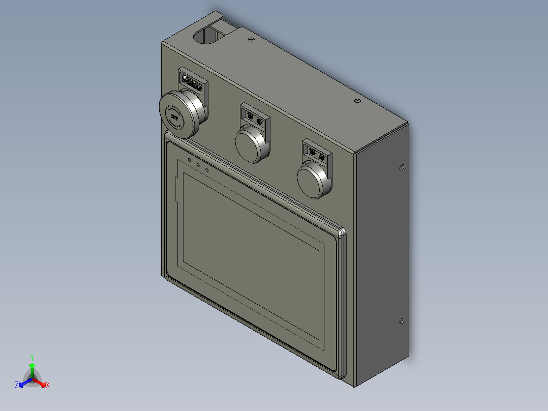 触摸屏装配体正等轴测图
