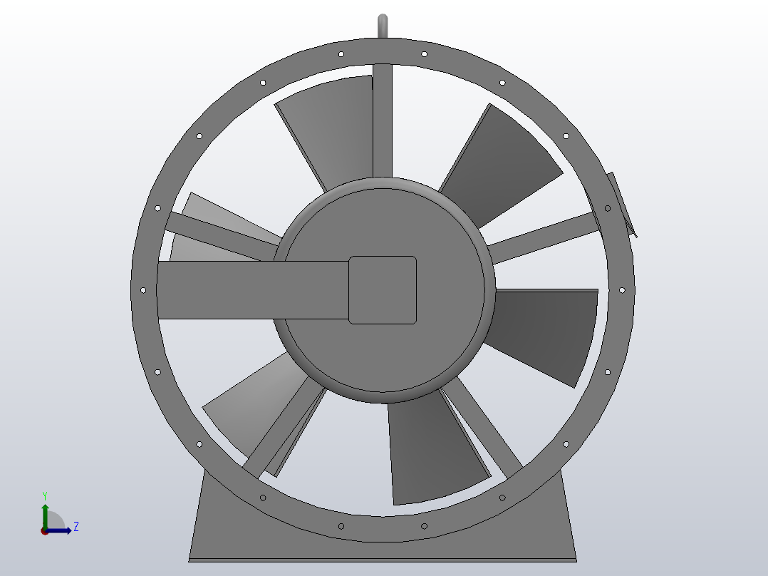 HTF-Ⅰ型 消防高温排烟轴流风机[HTF-Ⅰ-7]左视图