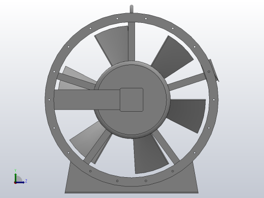 HTF-Ⅰ型 消防高温排烟轴流风机[HTF-Ⅰ-7]左视缩略图