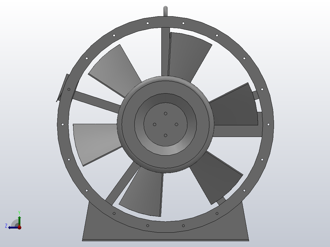 HTF-Ⅰ型 消防高温排烟轴流风机[HTF-Ⅰ-7]右视图