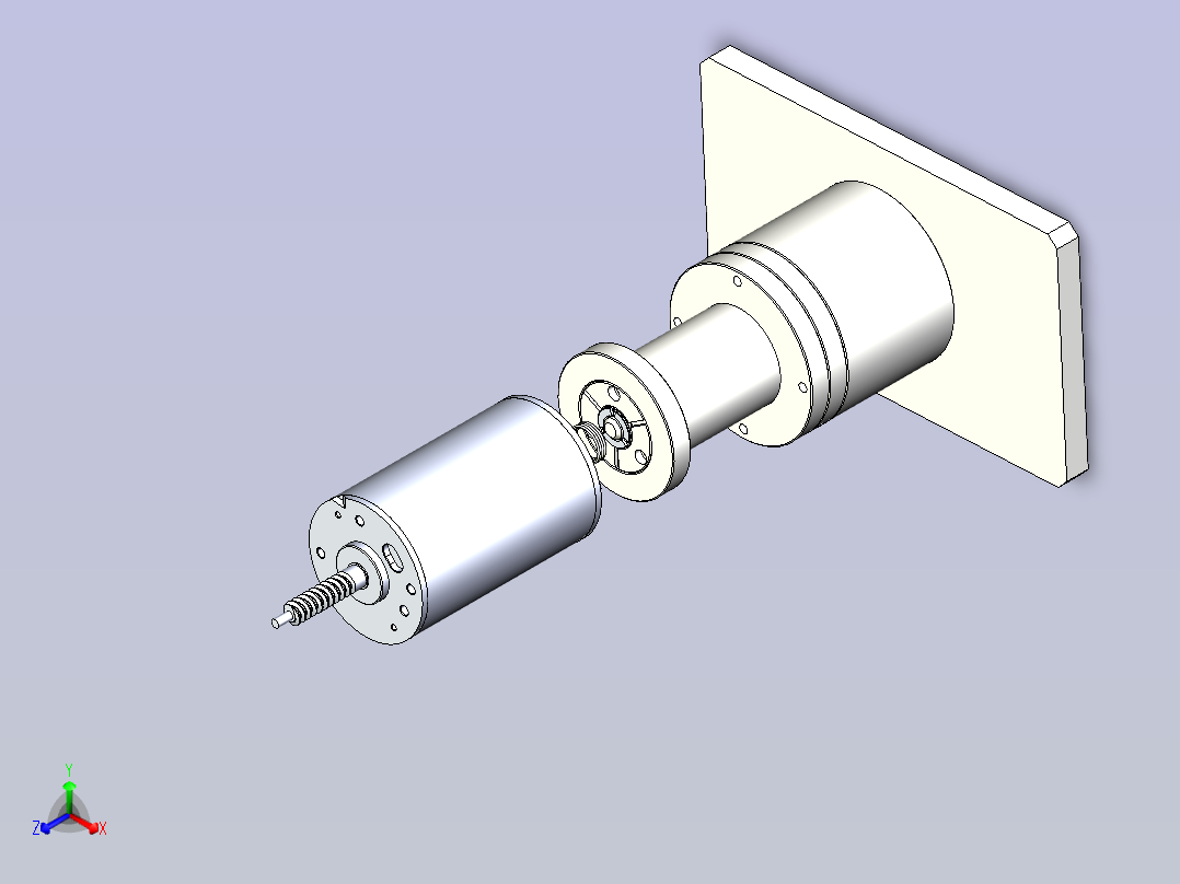 马达轴心刹車片涂油机构 含涡杆轴心马达主视图