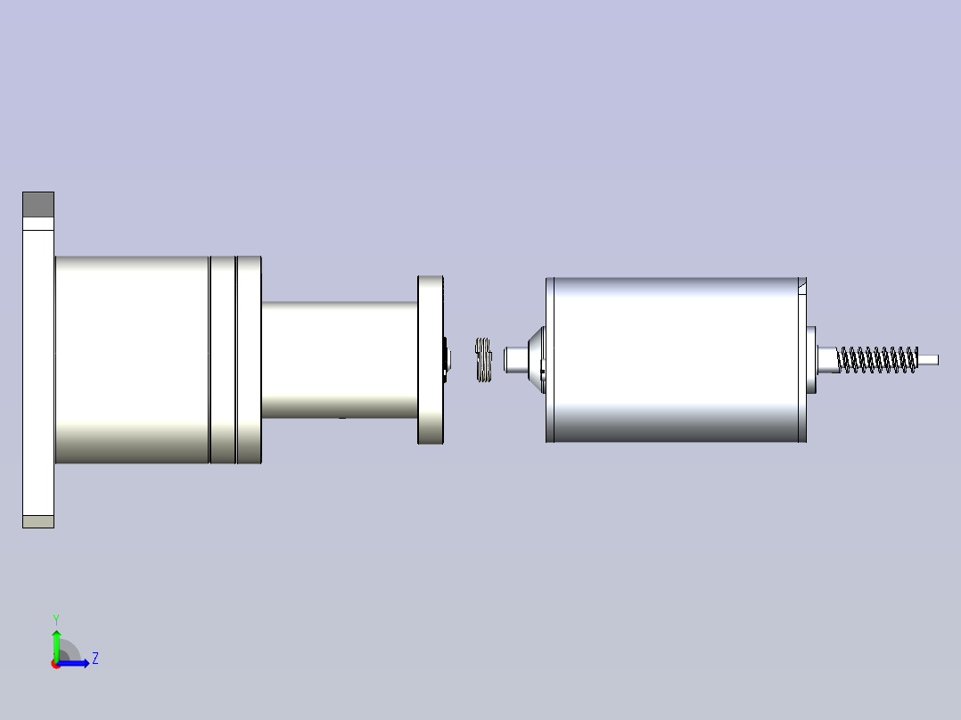 马达轴心刹車片涂油机构 含涡杆轴心马达左视图