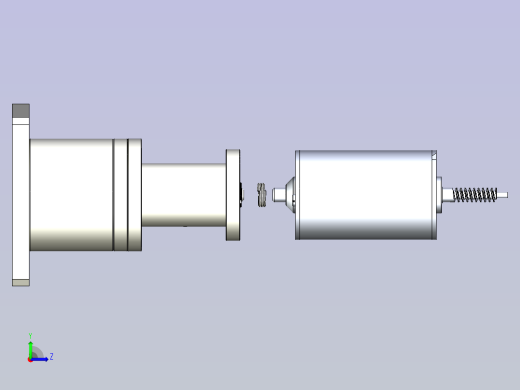 马达轴心刹車片涂油机构 含涡杆轴心马达左视缩略图