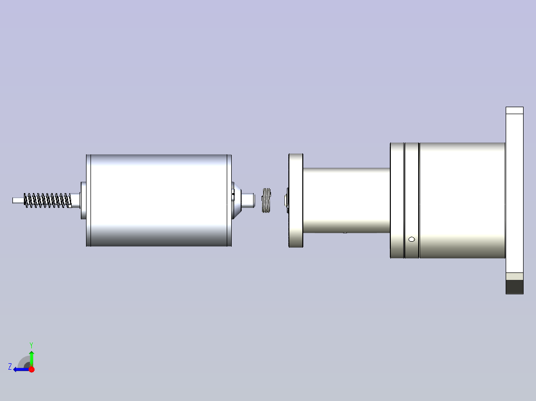 马达轴心刹車片涂油机构 含涡杆轴心马达右视图