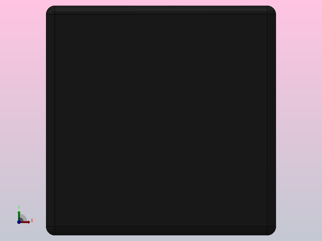 端盖5系列 40×40 黑色_端盖5系列 40×40 黑色前视图