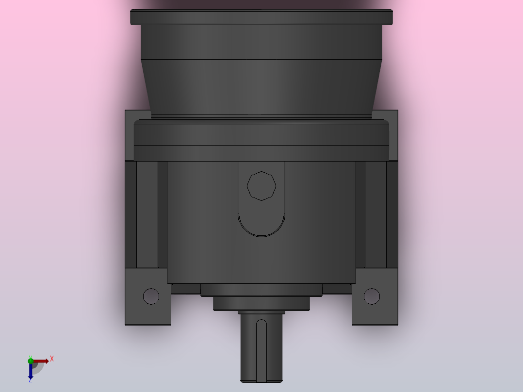 GHM卧式-输入法兰型齿轮减速机[GHM-18-200W-3-H0]俯视图