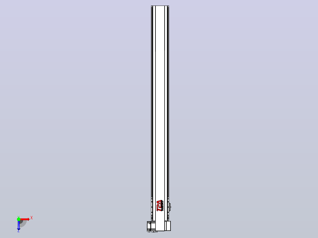 皮带直线轴半封闭可选导轨TPA-HNB-120D-110-L1200-RP-C-P40-N3俯视图