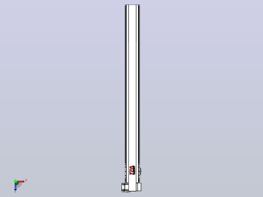 皮带直线轴半封闭可选导轨TPA-HNB-120D-110-L1200-RP-C-P40-N3俯视缩略图