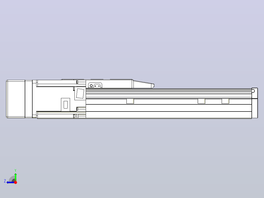 滚珠丝杠直线轴内置导轨TPA-GCR-150-2010C-L200-ML-M75-N3右视图