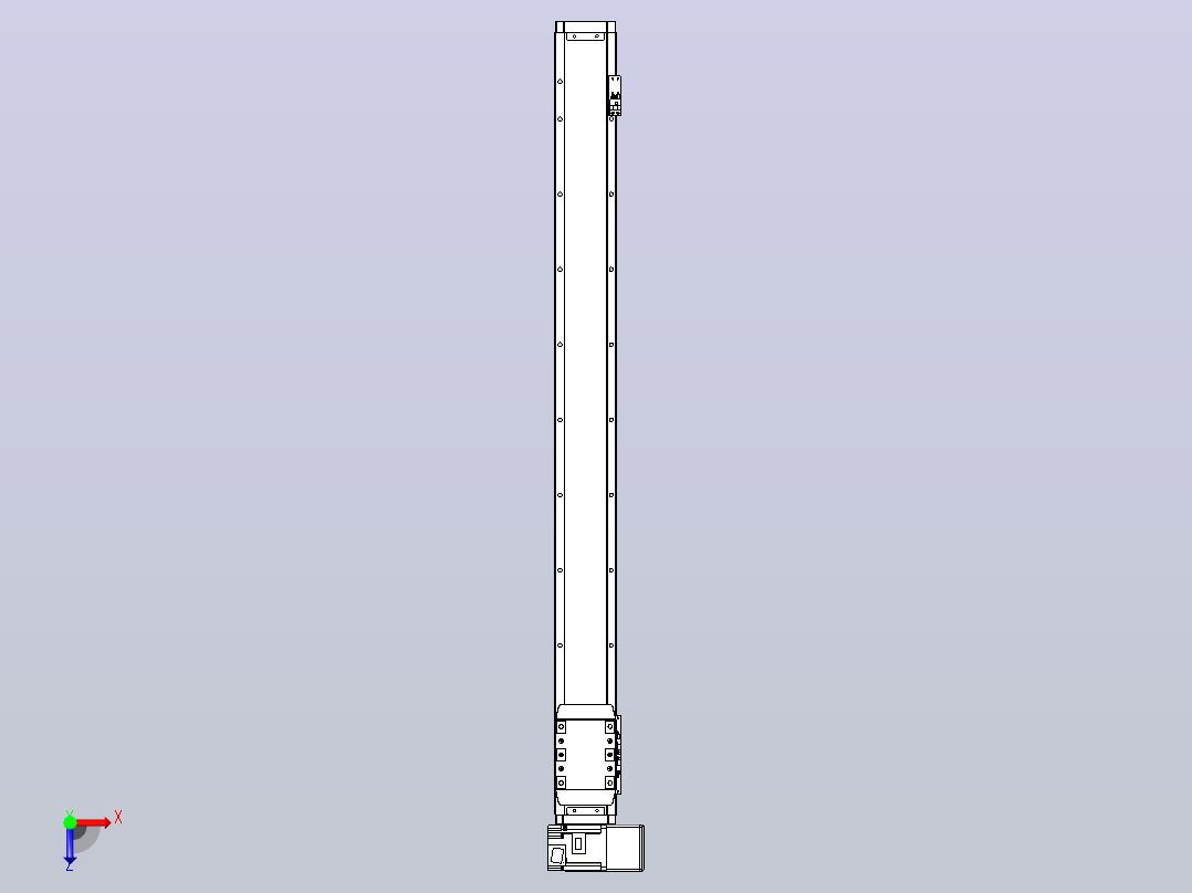 机器人皮带驱动直线轴TPA-GCB-80-P60-L850-RU-M20-N3俯视图