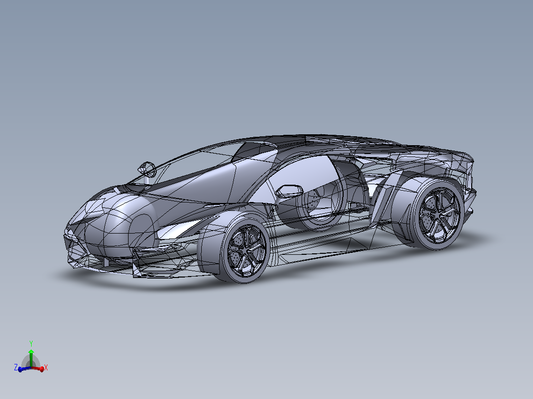 兰博基尼 aventador主视图