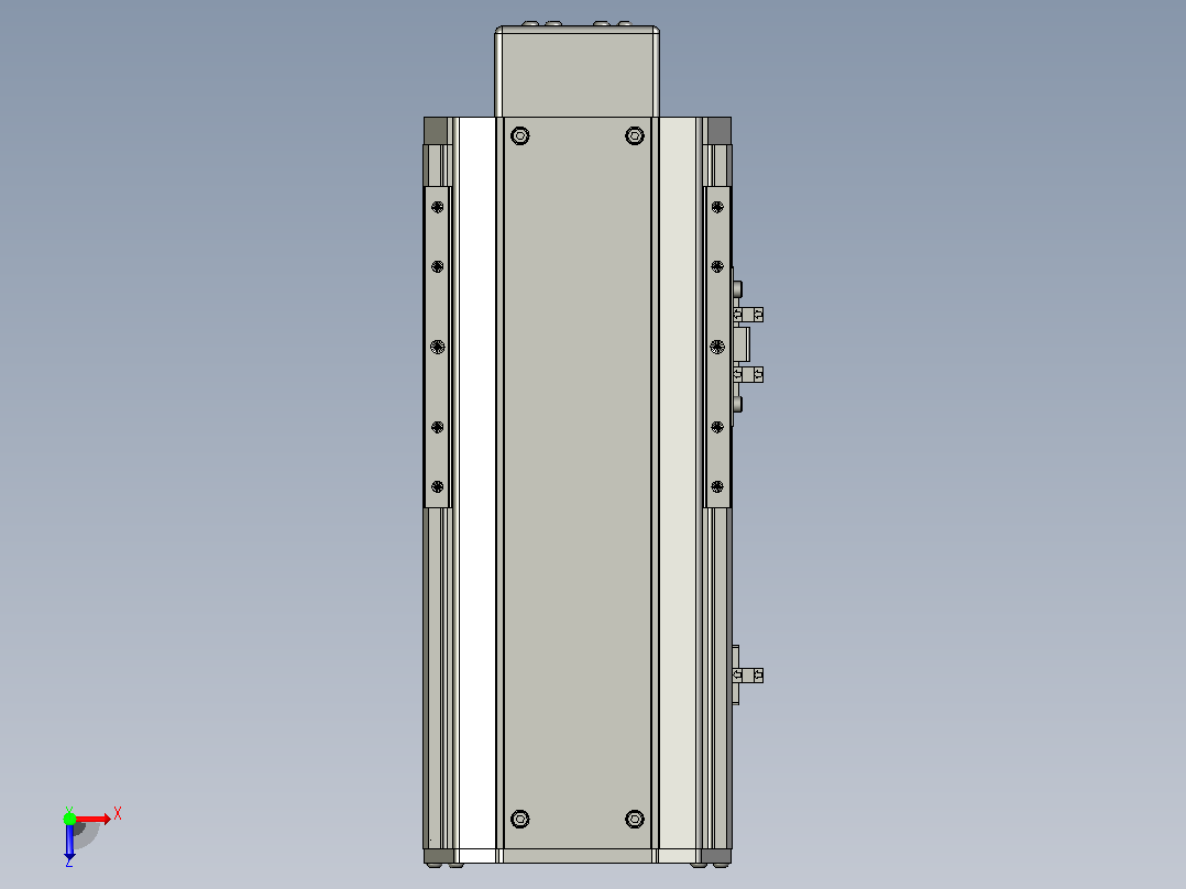 SYS14-100-BM-200W滚珠花健、支撑座、滚珠丝杠、交叉导轨、直线模组.STEP俯视图