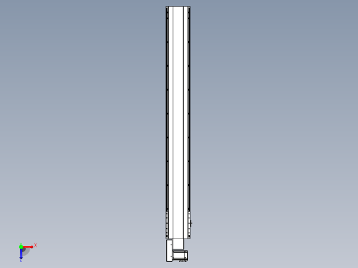 皮带直线轴半封闭可选导轨TPA-HNB-202D-140-L1600-ML-C-P75-N3俯视缩略图