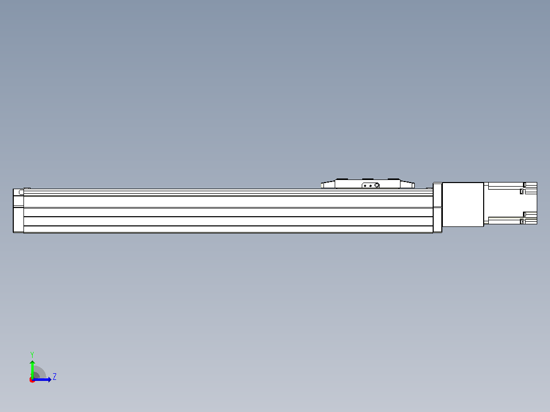 滚珠丝杠直线轴内置导轨TPA-GCR-80-1610C-L400-M-M20-N3左视图