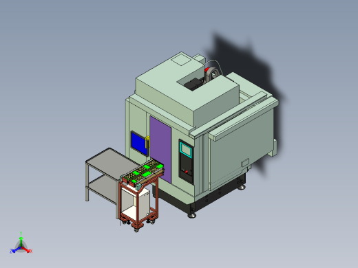 CNC封闭式自动化上下料设备step