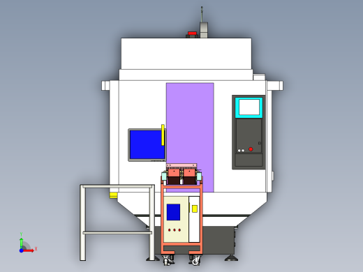 CNC封闭式自动化上下料设备step前视缩略图