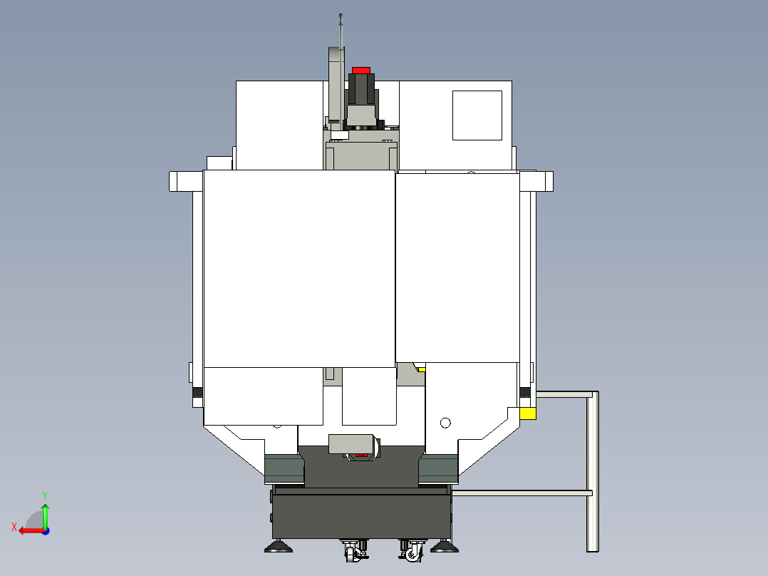 CNC封闭式自动化上下料设备step后视图