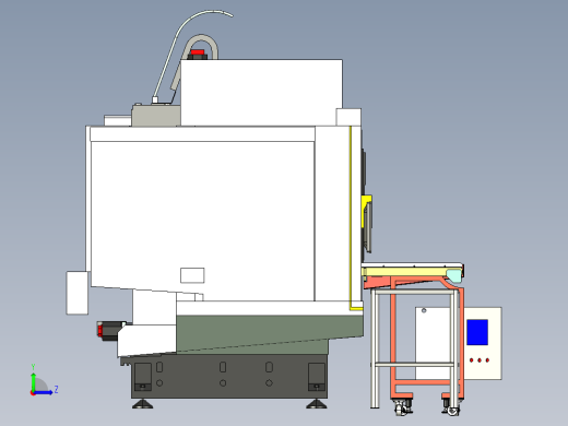 CNC封闭式自动化上下料设备step左视缩略图
