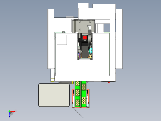 CNC封闭式自动化上下料设备step俯视缩略图