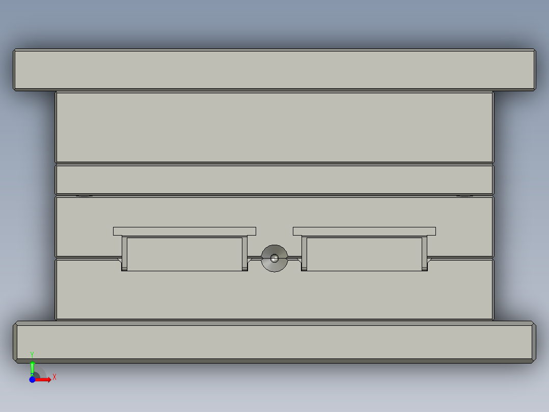电池低温注塑模架 前视图