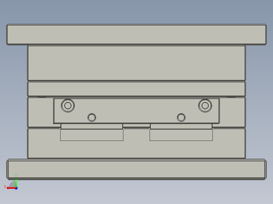 电池低温注塑模架 后视图